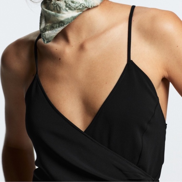 Zara Strappy Draped Bodysuit New Small - Picture 4 of 10